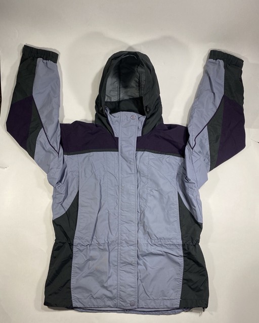 purple long turbodown jacket coat