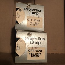 2 GE CTT/DAX Projection Lamp/bulb 1000 Watt 120 Volt General Electric Projector
