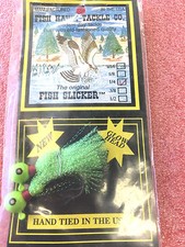 F8 Rare Fish Hawk Tackle Co. Made in USA hand tied Glow jigs Fish slicker 2 pk