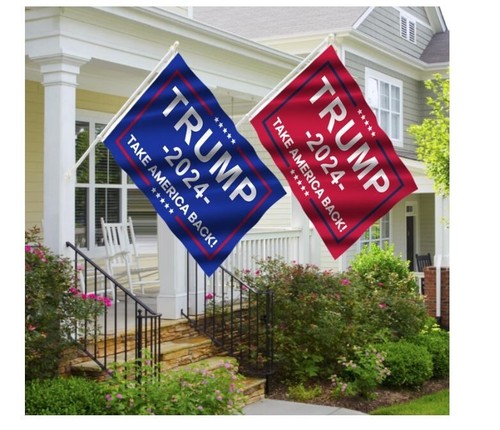 Trump 2024 Flag 3x5FT Outdoor Yard, Trump Merchandise Take America Back 2 PACK - Picture 5 of 6