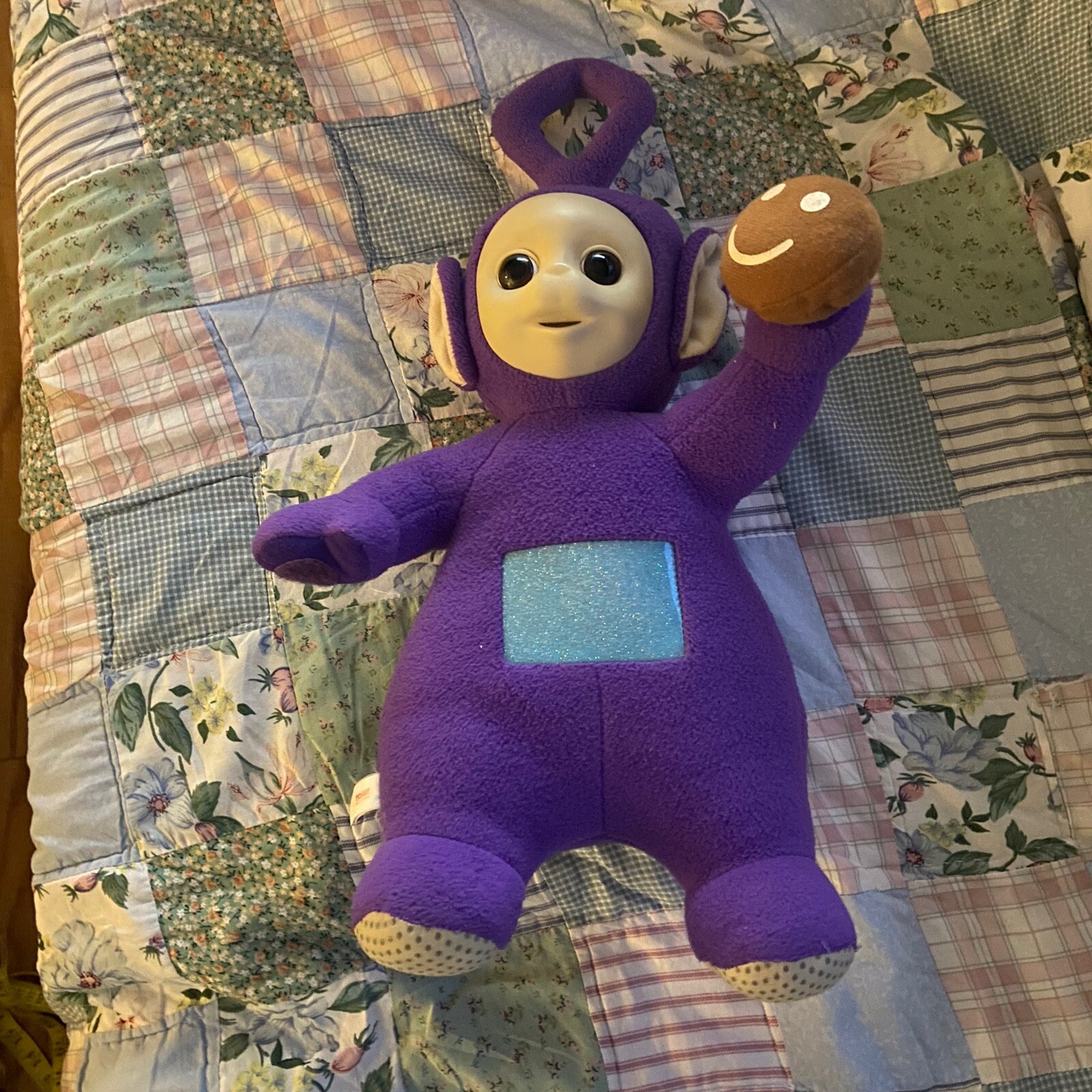 Vintage Teletubbies Purple Tinky Winky Giant Plush Talking Stuffed Animal Toy