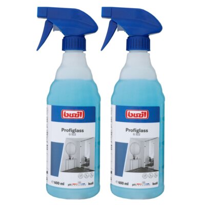 Buzil Profiglass G522 2 x 600ml Classic Glasreiniger mit Anti-Soiling-Effekt Set