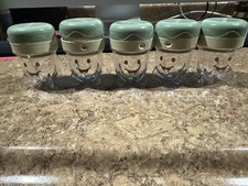 5 Baby Bullet Food Storage Replacement Jars w/ Lids Date Dial Container Canister