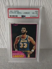 1981 Topps Basketball #20 Kareem Abdul-Jabbar Lakers HOF PSA 4 **Free Shipping**