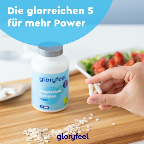 Magnesium Komplex - 5 bioaktive Magnesium Quellen mit Bisglycinat & Dicitrat - Bild 2 von 9