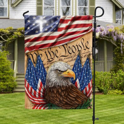 Eagle Independence Day We The People Patriotic Flag Graden Flag