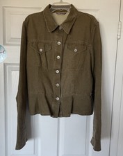 Vintage Krizia Jeans Womens Jacket Size Us 12 F 42 Brown Made In Italy