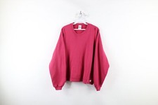Vintage 90s Russell Athletic Womens XL Faded Blank Crewneck Sweatshirt Pink