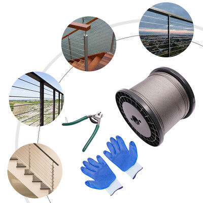 1/8 7x7 316 Stainless Steel Wire Rope Cable T316 Cable Railing 1/8'' 2000ft