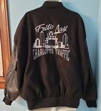 Burk's Bay Wool Leather Varsity Jacket Frito Lay Charlotte Traffic Size 3XL New 
