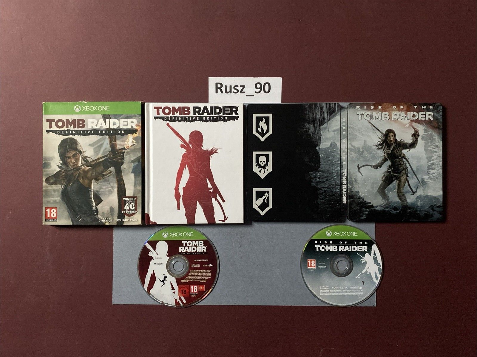Rise of Tomb Raider & Definitive Edition Xbox One Steelbook & Artbook Ed Bundle