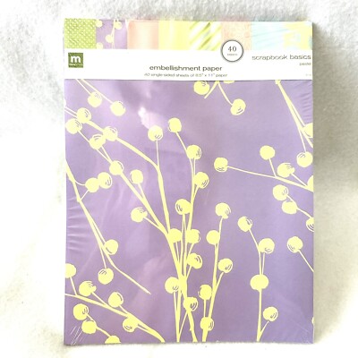 embellishment paper 40 single-sided sheets of 8.5'' x 11'' paper Making Memories