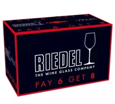 8 Riedel Vinium Crystal Wine Glasses Grape Varietal Specific. Brand New In 2 Box