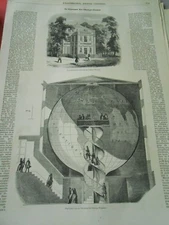 Engraving 1846 - La Géorama des Champs Elysées 