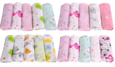 LA BORTINI Juego de pañales de gasa 2 3 5 10 20 paños para escupir paños de gasa para bebé pañales de tela paños