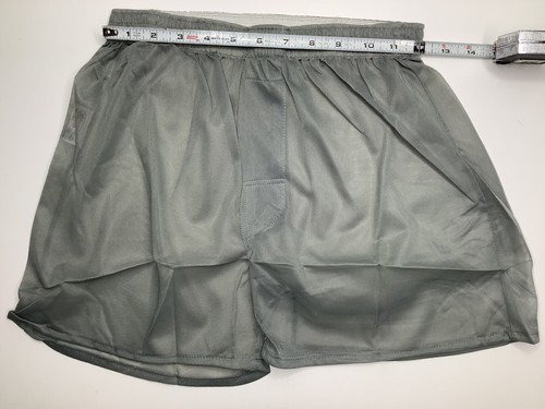 Vintage Johnnie Owen's Nylon Tricot Boxers Gray Medium Sheer See-Through Sexy - Picture 4 of 6