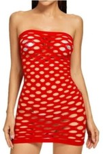 Women’s Chemise Bodycon Dress Bodysuit One Size Red Sexy