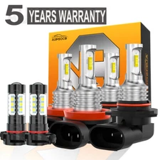 For Chevy Suburban 1500 2500 LS Sport Utility 2007-2013 LED Headlight Fog Bulbs