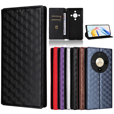 Fashion 3D Magnetic Flip Wallet leather stand Case For Honor Magic6 Lite / X50