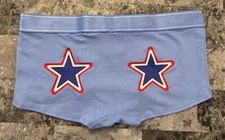 NWT VICTORIA'S SECRET PINK BLUE RED STAR LOGO THICK WAISTBAND BOYSHORT PANTIES