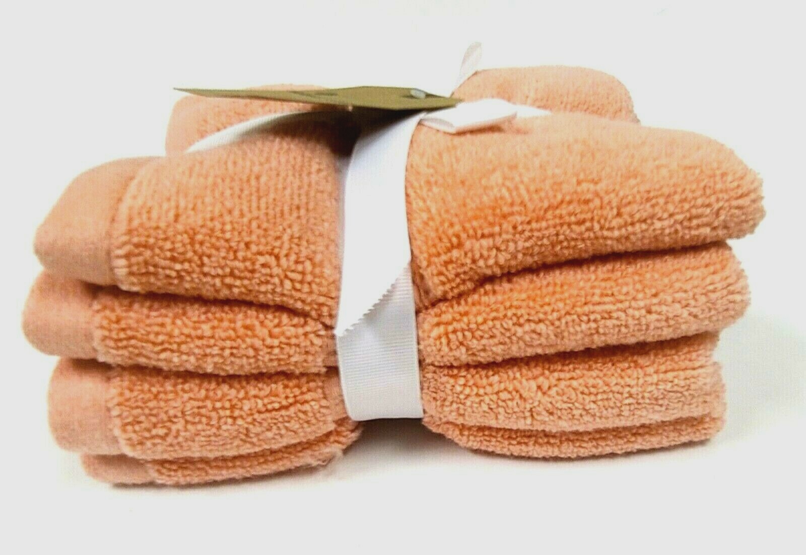 ECOEXISTENCE CORAL PINK SOLID FLUFFY COTTON BATH,HAND TOWEL OR 4