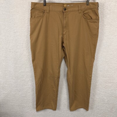 Carhartt Relaxed Fit Phone Pocket Pants Men s 40x30 Tan Canvas Work