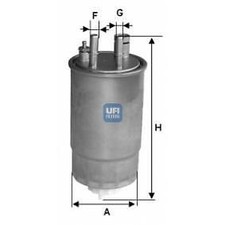 Filtro Gasolio UFI 24.ONE.00 Originale 77363804 Fiat Grande Punto Evo 1.3 Mjet