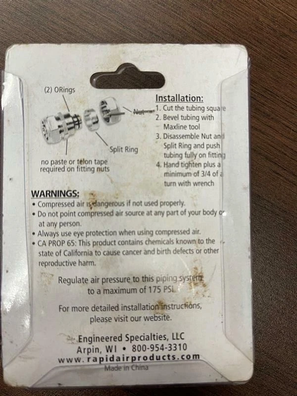 MaxLine 3/4" Tubing x1/2" Male NPT - Image 2 of 2