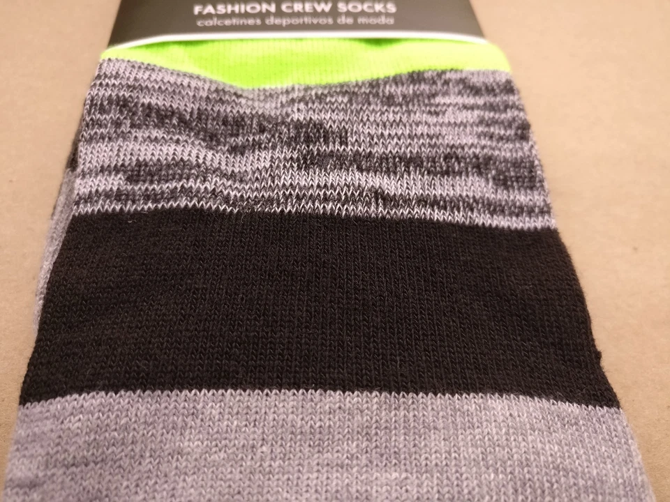 Para Hombres George Moda Crew Vestido Calcetines Rugby Neón Ojo Espaciado Rayas 1 Par Talla 6-12 Foto 3 de 4