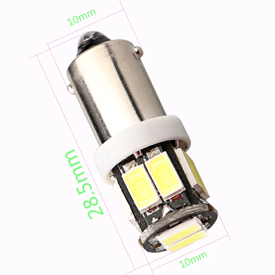 10Pcs 12V T11 T4W H6W 1895 1445 BA9S 5630 10SMD Car Led Interior LED Light Bulb - Image 2 of 4
