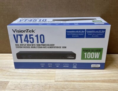  BRAND NEW VisionTek VT4510 Dual Display 4K USB 3.0/ USB-C Docking Station