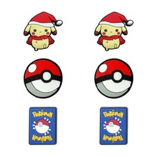 Pikachu Pokemon with Pokeballs Shoe Charms - 6 Pieces
