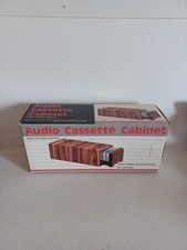 Vtg NOS Audio Cassette Cabinet. Holds 14 Audio Cassette Tapes.