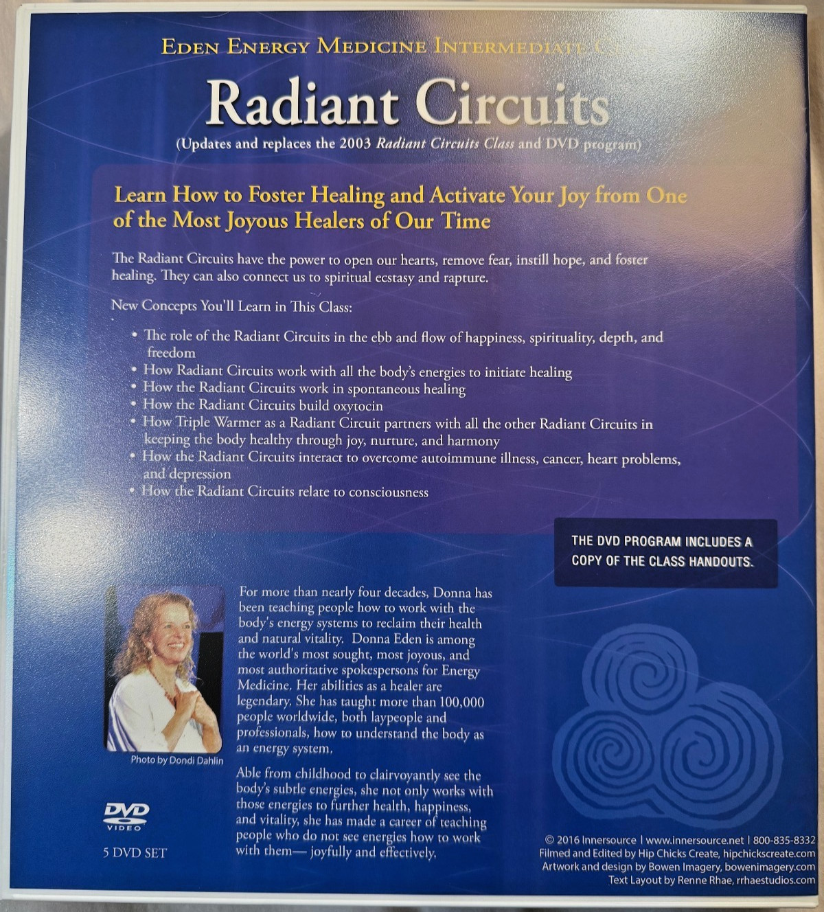 Radiant Circuits- Donna Eden- Energy Medicine- 4 DVDs- Healing- Hope-free ship