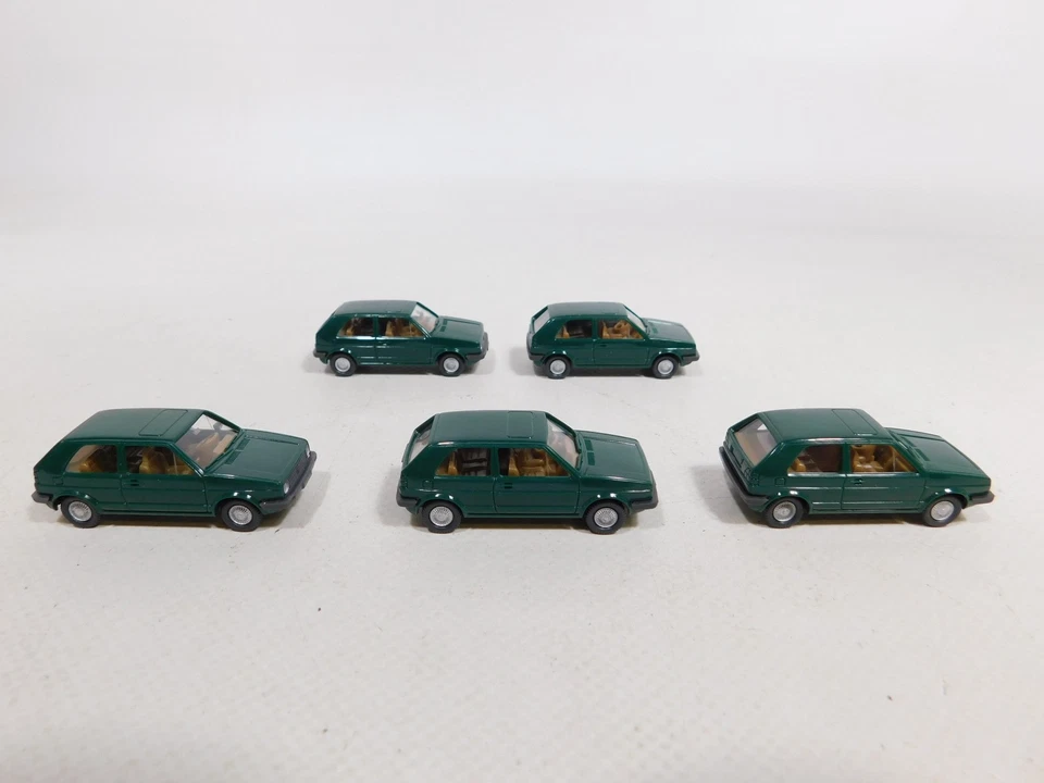 5X Volkswagen/VW Golf II Mint Modello PKW/Auto H0 1:87 #DD873-0,5 - Immagine 2 di 4