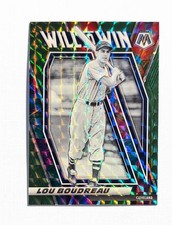 Lou Boudreau ~ 2021 Panini Mosaic ~ Green Prizm #WTW11 Will to Win