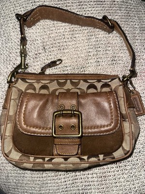 Coach vintage Bag - Accessoire Pouch- Canvas- Red- signature- Soho- 7061- w Tag