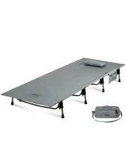 iClimb Super Easy Assemble Folding Cot Ultralight Compact Heavy Duty with Car...