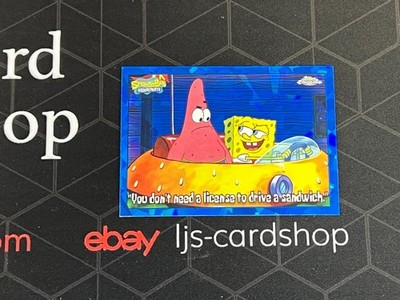2025 Topps Chrome Sapphire Spongebob #14 License To Drive A Sandwich J1