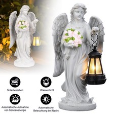 Grabengel Solar Engel Gartenstatuen Engel Gartenfiguren Wasserdicht Wetterfest