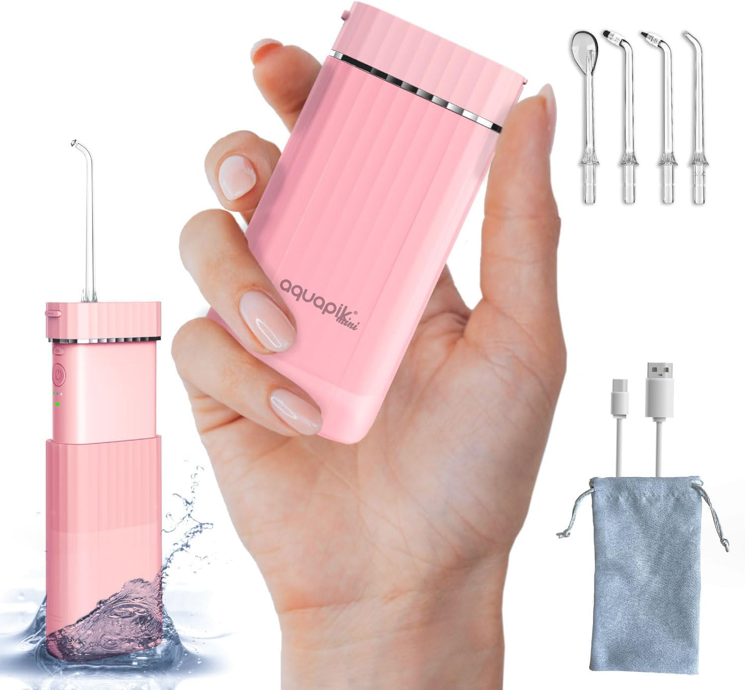 Idropulsore Portatile Aquapik® Mini 200ml - Sorriso Radioso Ovunque
