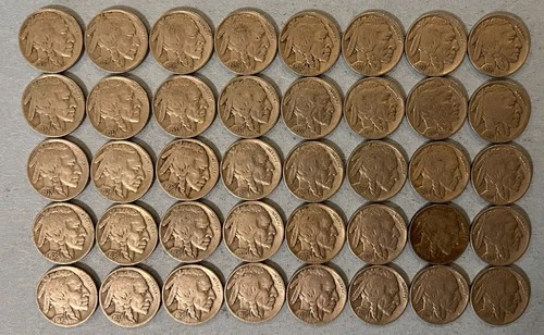1930-1937 Buffalo Nickels - Full Date (All 4 Digits are Clear) 40 Coin Lot (13)