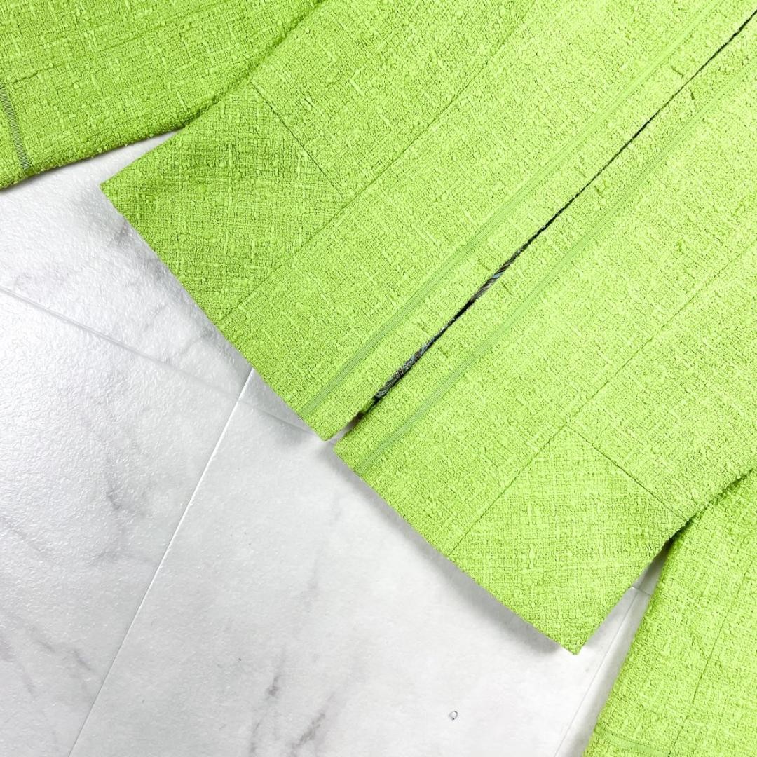 Paul Stuart Collarless Jacket fully lined Green S… - image 17