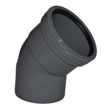 FLOPLAST 110mm Ring Seal Soil Offset Top Bend - Grey - PACK OF 2