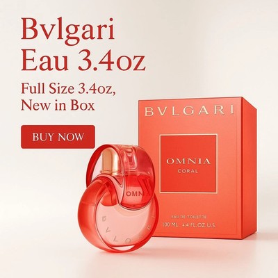 Omnia Coral by Bvlgari Women Eau de Toilette Spray Perfume 3.4 oz 100 ml New