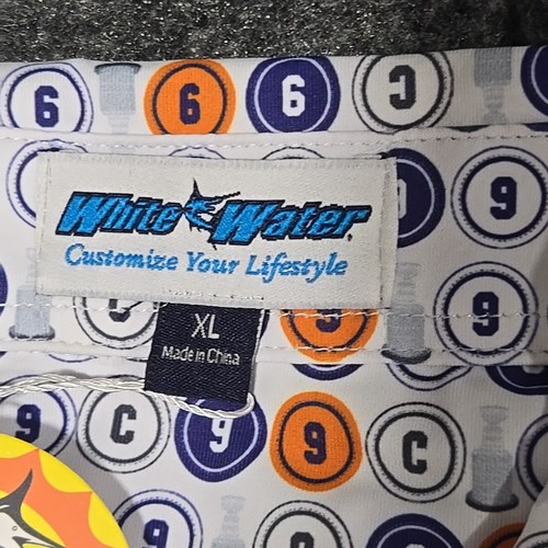 Clark Gillies Foundation Performance Polo Golf Shirt NY Islanders White Water XL - Foto 3 di 11