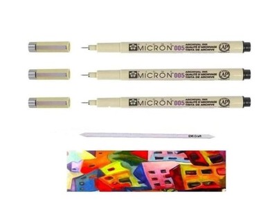 akura Pigma Micron 005 Pigmentstifte mit sehr feiner Spitze, hergestellt in J...