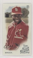 2019 Topps Allen & Ginter Mini Logo Back Short Print Lou Brock #389 HOF c7z