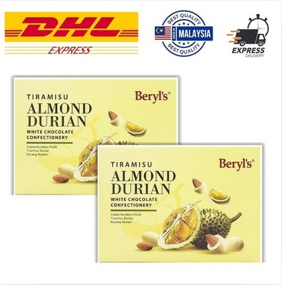 2X Beryl's Tiramisu Almond Durian White Chocolate Confectionery | Halal Malaysia