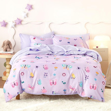 - Butterfly Bedding Set for Girls, Cute Colorful Butterfly Flowers Floral Comfor